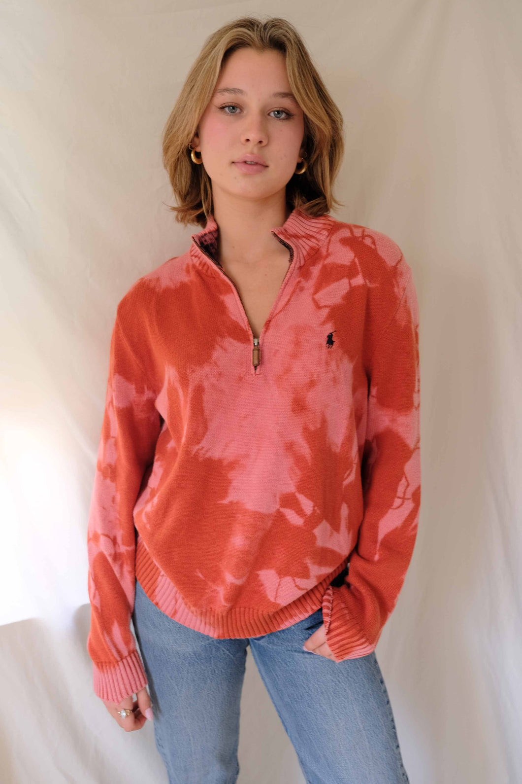 Burnt Orange Polo Sweater