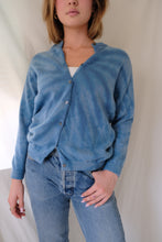 Load image into Gallery viewer, Mediterranean Blue Cashmere Cardigan
