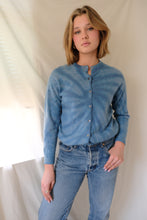 Load image into Gallery viewer, Mediterranean Blue Cashmere Cardigan
