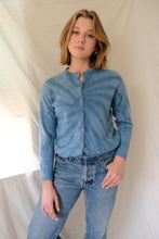 Load image into Gallery viewer, Mediterranean Blue Cashmere Cardigan
