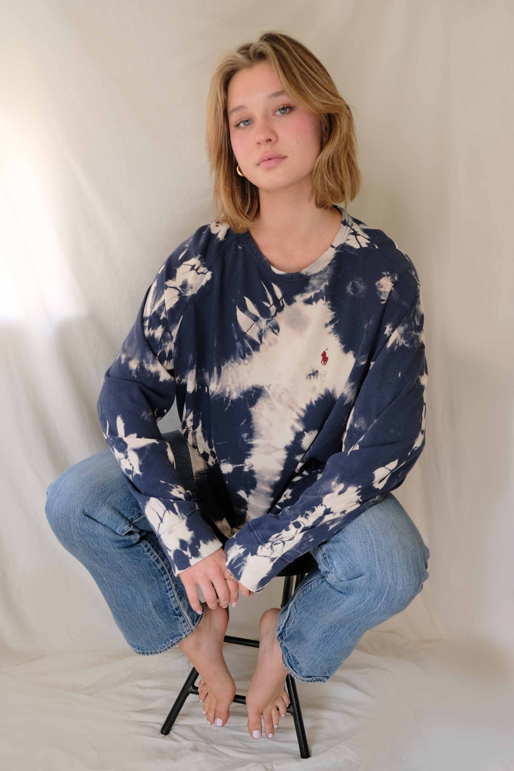 Navy Polo Sweatshirt