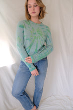 Load image into Gallery viewer, Aqua Dyed Cashmere Sweater
