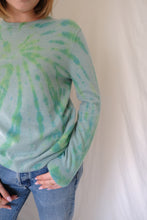 Load image into Gallery viewer, Aqua Dyed Cashmere Sweater
