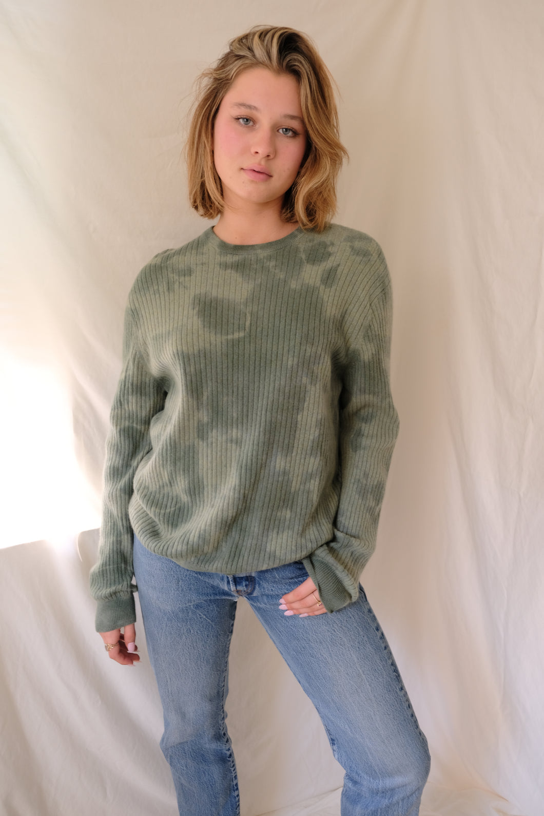 Olive Cashmere Sweater