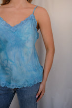 Load image into Gallery viewer, Mediterranean Blue Silk Cami
