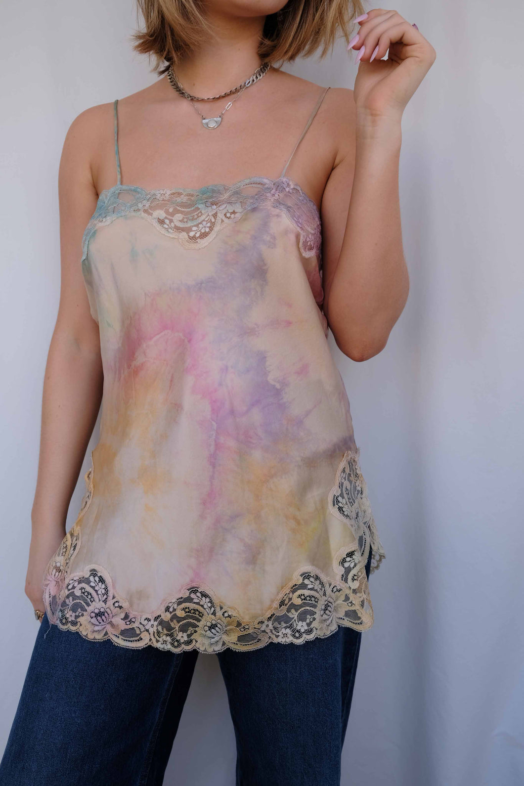 Rainbow Silk Nightie