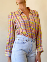 Load image into Gallery viewer, Lilac Plaid Blouse (M)
