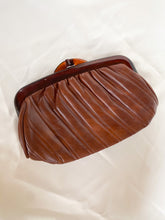 Load image into Gallery viewer, Brown Leather Tortoise Clutch
