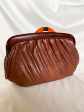 Load image into Gallery viewer, Brown Leather Tortoise Clutch
