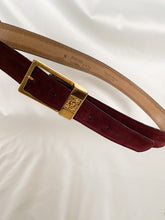Load image into Gallery viewer, Burgundy Sueded Leather Belt (28”-31”)
